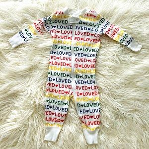 NWOT Hanna Pajamas Rainbow Love